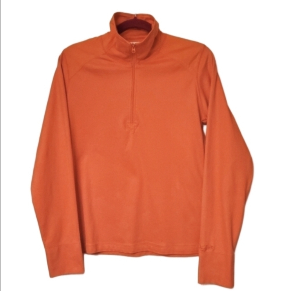Woolrich Athletic Half Zip Mockneck Pullover Long Sleeves Wrist Cuffs Medium